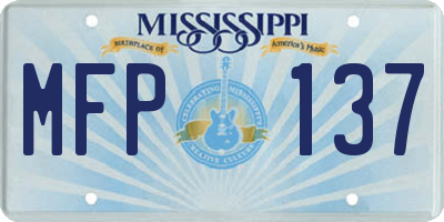MS license plate MFP137