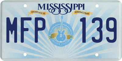 MS license plate MFP139