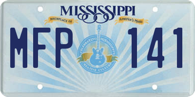 MS license plate MFP141