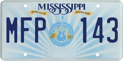 MS license plate MFP143