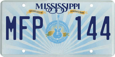 MS license plate MFP144