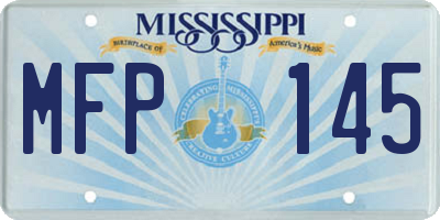 MS license plate MFP145