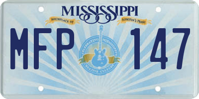 MS license plate MFP147