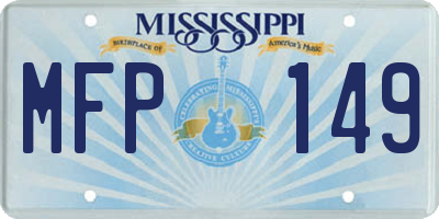 MS license plate MFP149