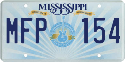 MS license plate MFP154