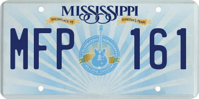 MS license plate MFP161