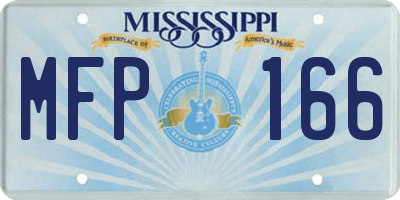 MS license plate MFP166