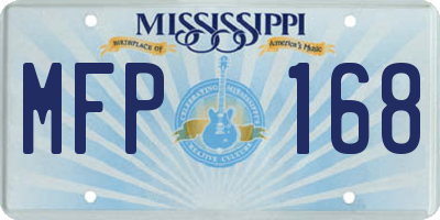 MS license plate MFP168