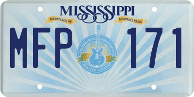 MS license plate MFP171