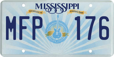 MS license plate MFP176