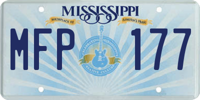 MS license plate MFP177