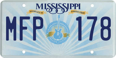 MS license plate MFP178