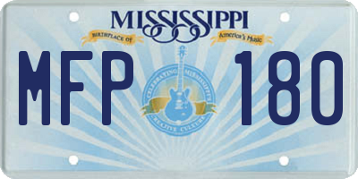 MS license plate MFP180
