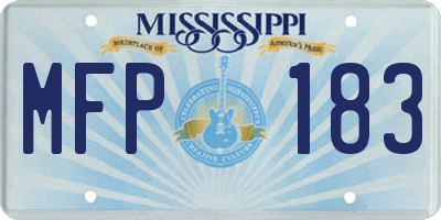 MS license plate MFP183