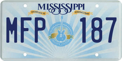 MS license plate MFP187