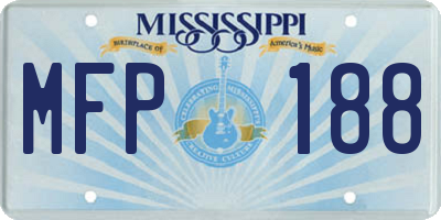 MS license plate MFP188