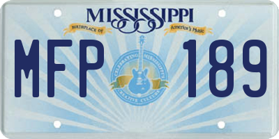 MS license plate MFP189