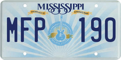 MS license plate MFP190