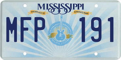 MS license plate MFP191