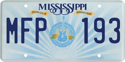 MS license plate MFP193