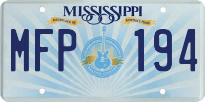 MS license plate MFP194