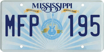 MS license plate MFP195