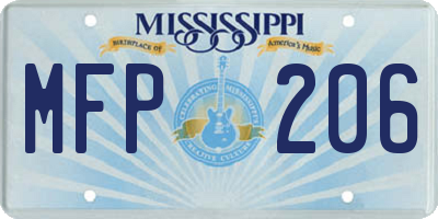 MS license plate MFP206