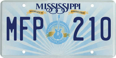 MS license plate MFP210