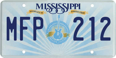 MS license plate MFP212