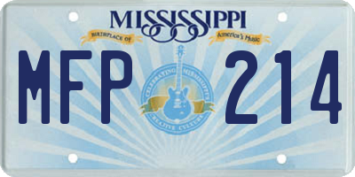 MS license plate MFP214