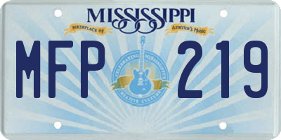 MS license plate MFP219