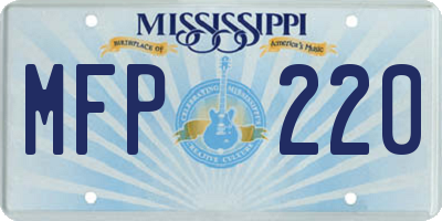 MS license plate MFP220