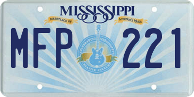 MS license plate MFP221