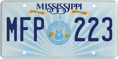 MS license plate MFP223