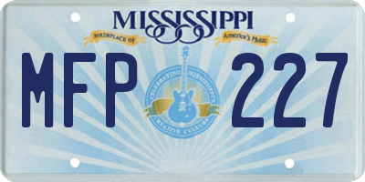 MS license plate MFP227