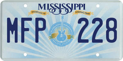 MS license plate MFP228