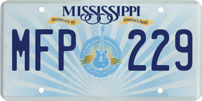 MS license plate MFP229