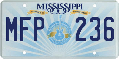 MS license plate MFP236