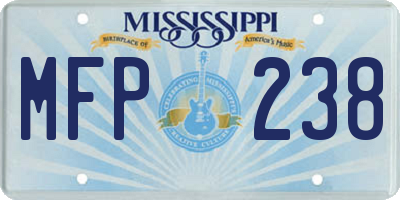 MS license plate MFP238