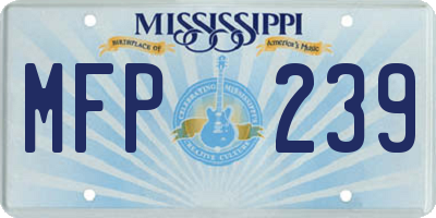 MS license plate MFP239