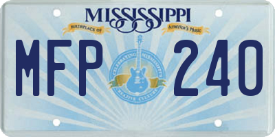 MS license plate MFP240