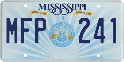 MS license plate MFP241