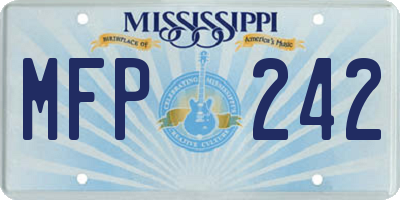 MS license plate MFP242