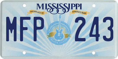 MS license plate MFP243