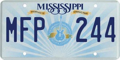 MS license plate MFP244