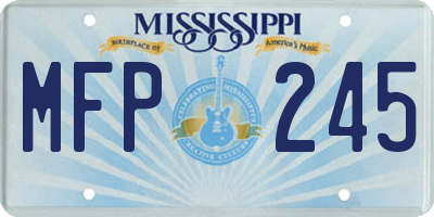MS license plate MFP245