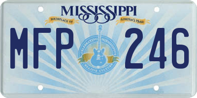 MS license plate MFP246