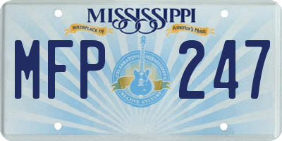 MS license plate MFP247