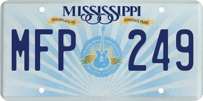 MS license plate MFP249