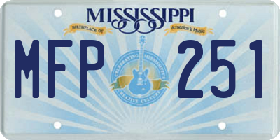MS license plate MFP251